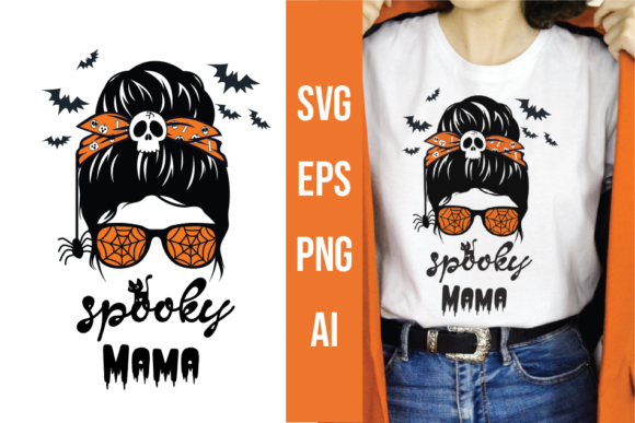 Halloween Messy Bun Mom Life Spooky Mam Review